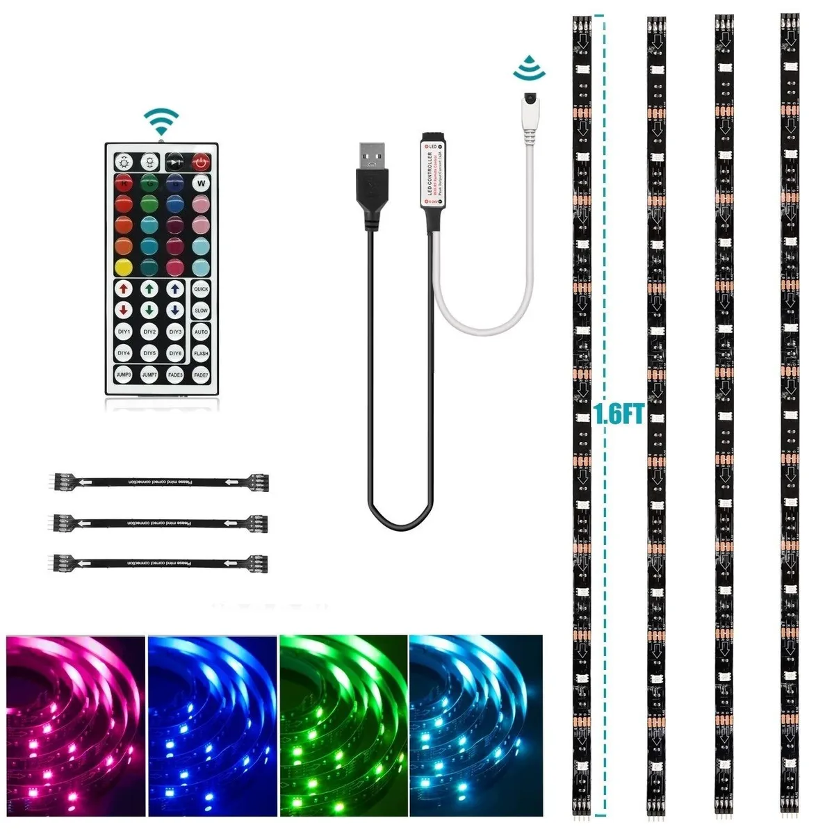  Verilux HH-24KEY-10 6.56ft RGB LED Accent Lighting — product photo