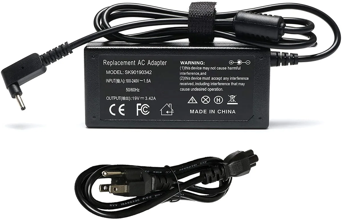myVolts myVolts 65W 45W 40W AC adapter for Acer Chromebook 11 13 14 15 — product photo