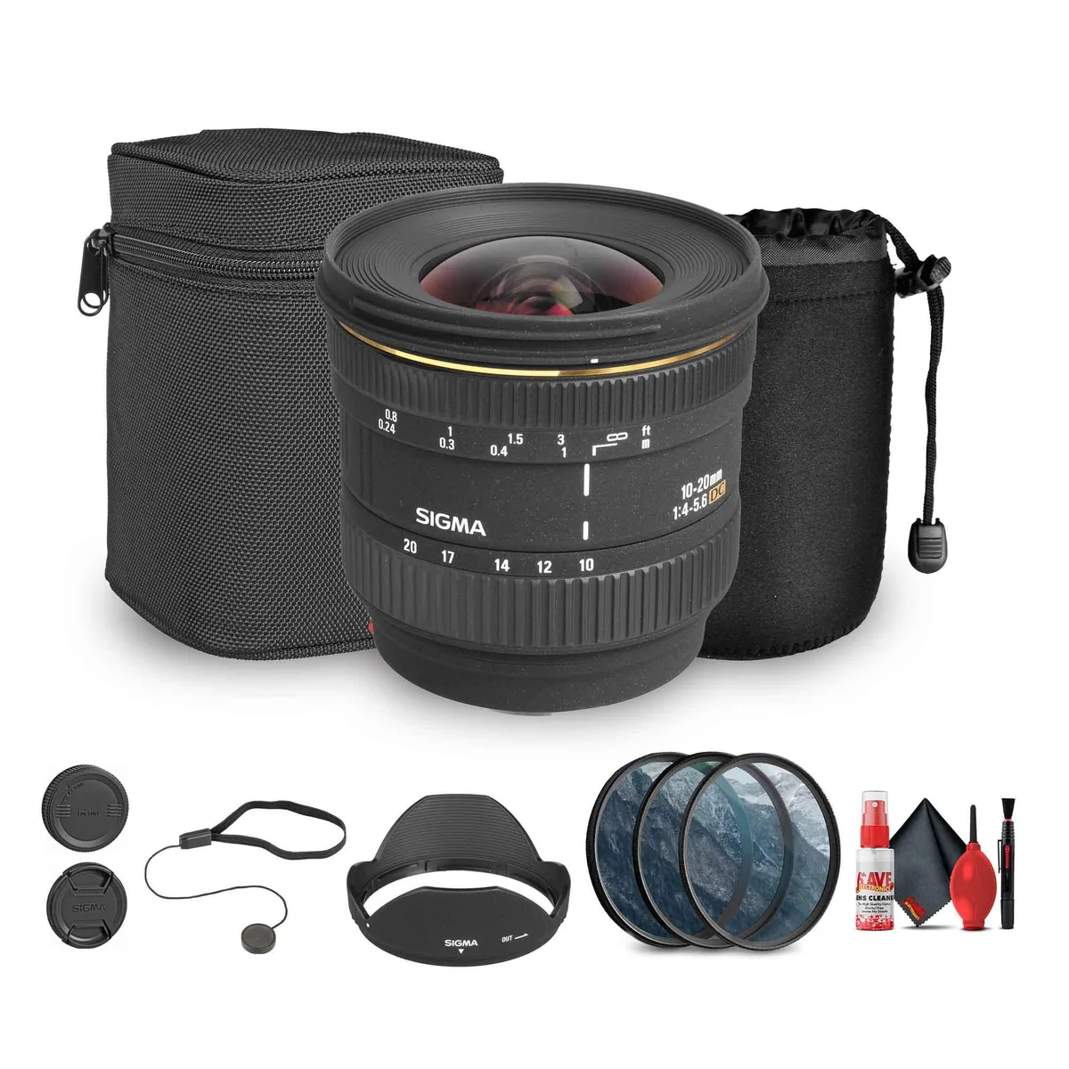 SIGMA Sigma 10-20mm f/4-5.6D EX DC Lens for Sony A Bundle camera lens — product photo