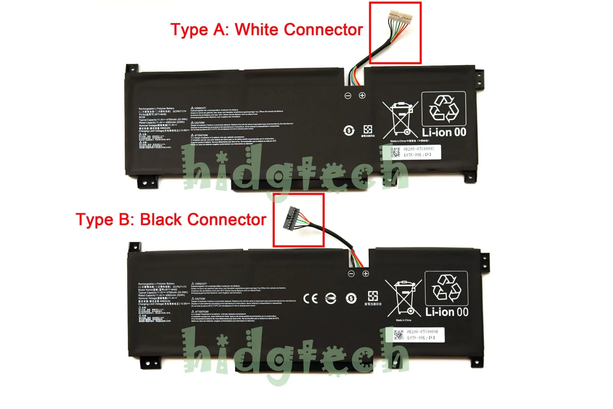 Beisite Beisite BTY-M492 11.4V 53.5Wh laptop battery for MSI Sword 15 Pulse GL66 GL76 Katana GF66 — product photo