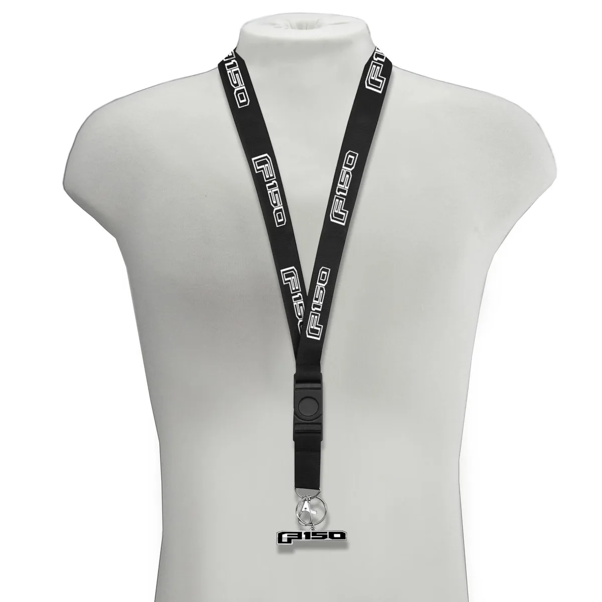 iPick Image, LLC iPick Image, LLC Ford F-150 Black Strap ID Holder Lanyard with 3D Metal Key Chain Charm — product photo