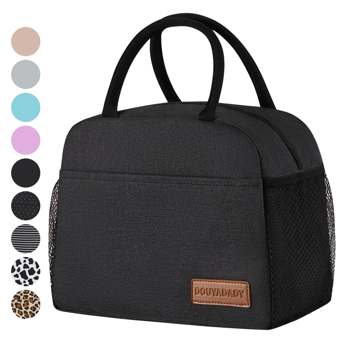 No Sew No Sew douyadady-1 Insulated Lunch Bag 10.8x6.3x8.8 in Black — product photo