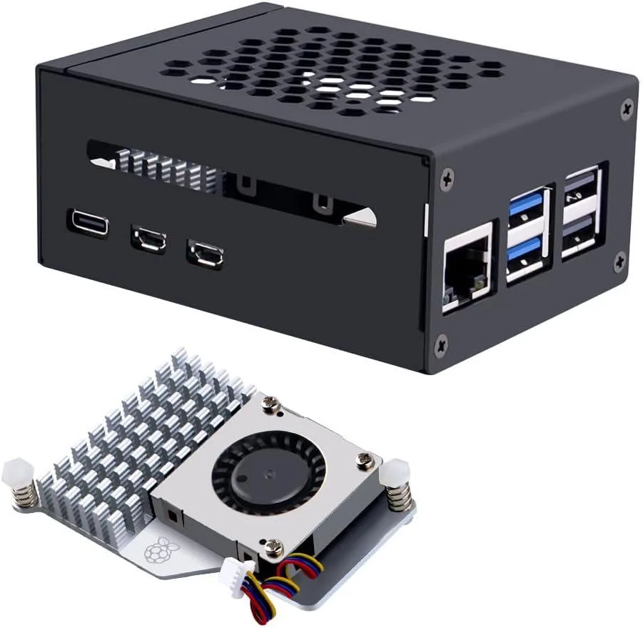 MCDODO MCDODO Metal Case for Raspberry Pi 5 with Active Cooler 4GB/8GB X1000/X1001/X1003/N04/N05 — product photo