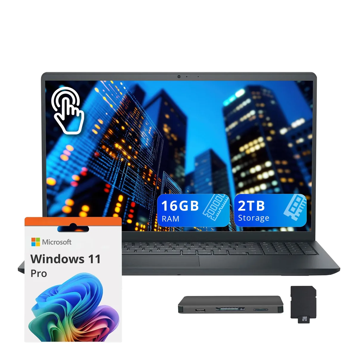DELL DELL Business Laptop 15.6" FHD Touch i5-1334U 16GB 1TB SSD + 1TB Dock Carbon Black — product photo