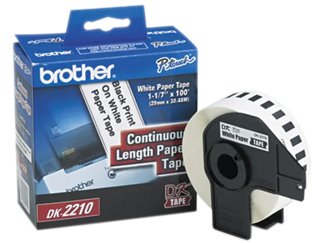 Brother Brother DK2210 Continuous Paper Label Tape 1.1" x 100 ft White pos accessory — product photo