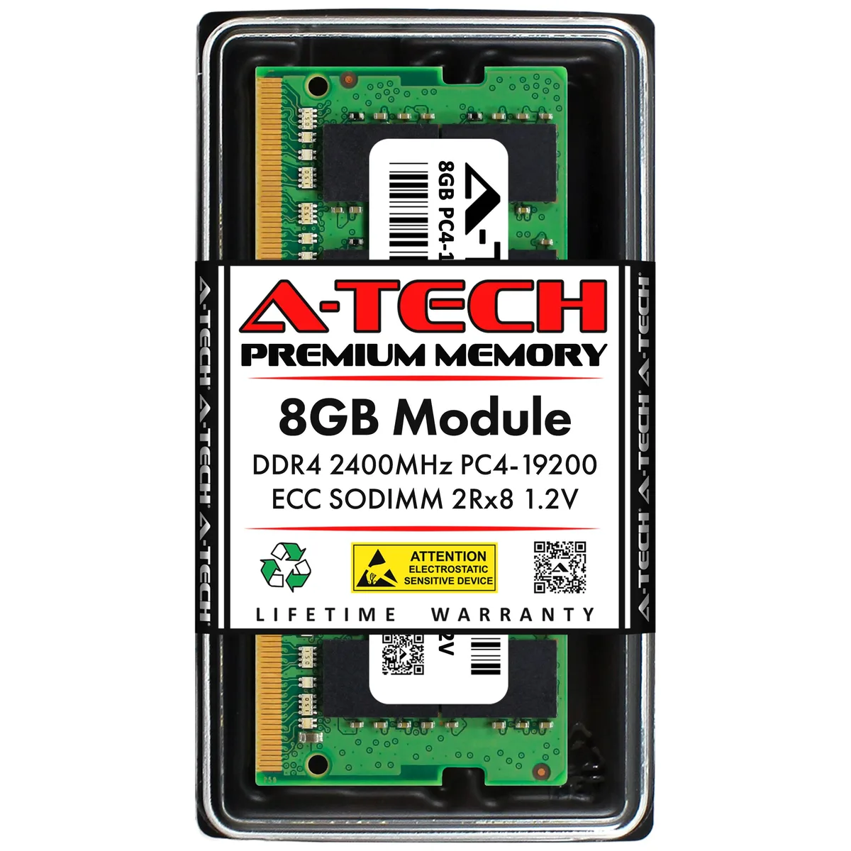 A-Tech A-Tech 8GB DDR4 2400MHz ECC SODIMM CL17 1.2V 260-Pin — product photo