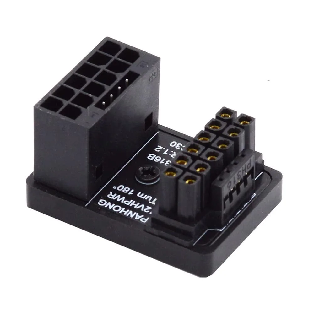 Fervit Fervit 12VHPWR ATX 3.0 PCI-E 5.0 Power Adapter Male to Female Up Angled 360 Degree — product photo