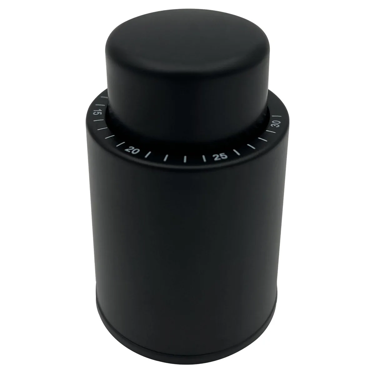 A set of reusable vacuum wine stoppers with silicone seals and ABS bodies, 2½ inches tall