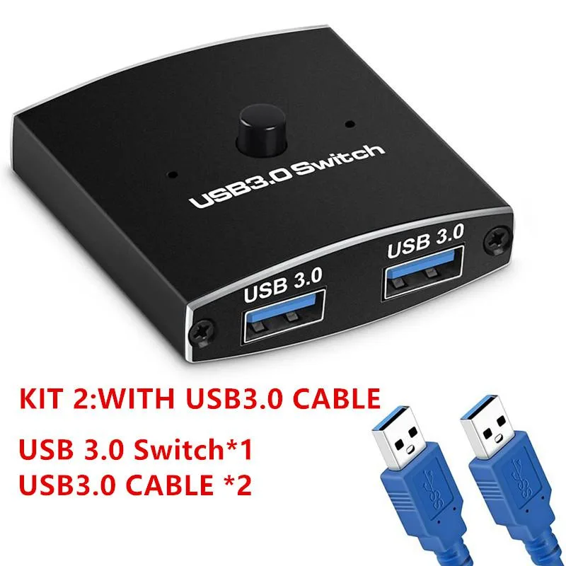 Jansicotek Jansicotek OZU3 Bi-Directional USB 3.0 Switch 2-Port 5 Gbps Black — product photo