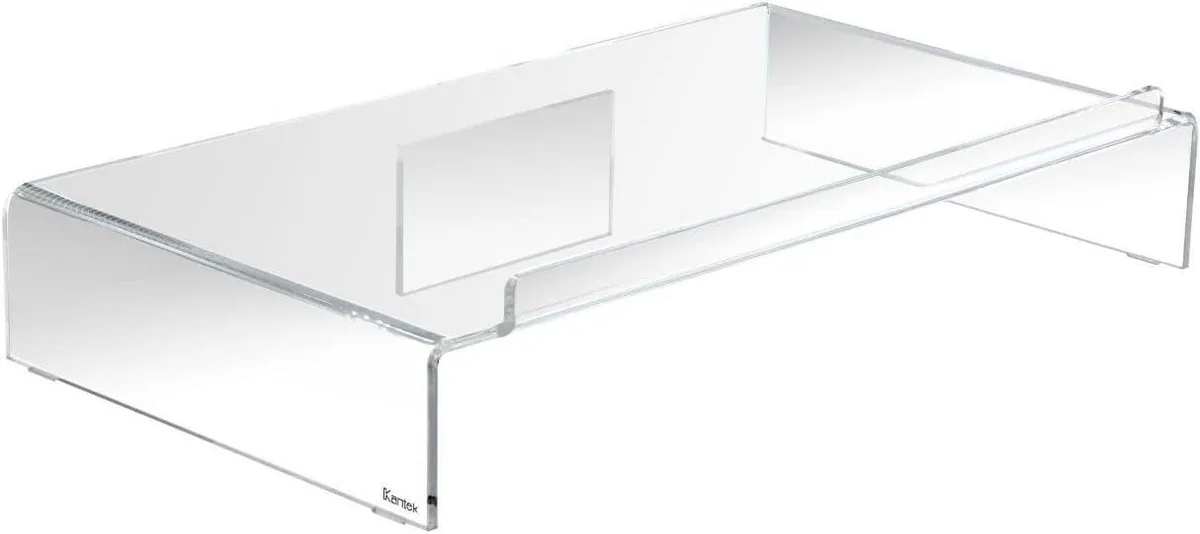 PISKEKAT PISKEKAT Acrylic Monitor Stand 21.25" x 11.9" x 3.4" Clear 50 lb — product photo