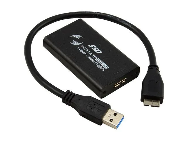 eCloud eCloud mSATA to USB 3.0 1.8" SSD Enclosure Aluminum Black — product photo