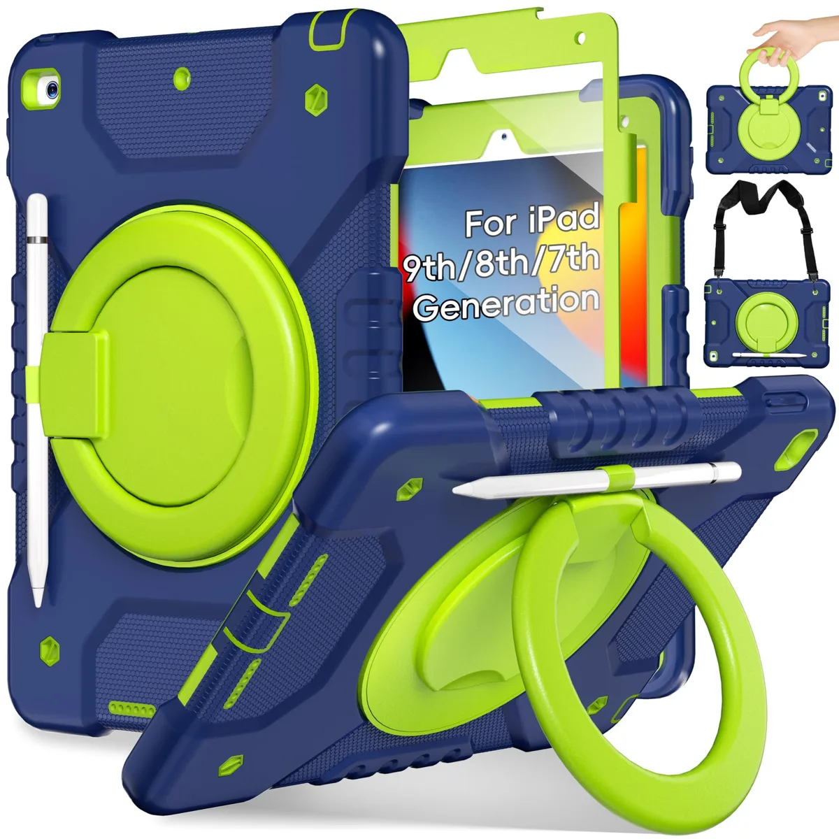  Speck A-102-A-AM-NG iPad 10.2 case Navy+Green — product photo