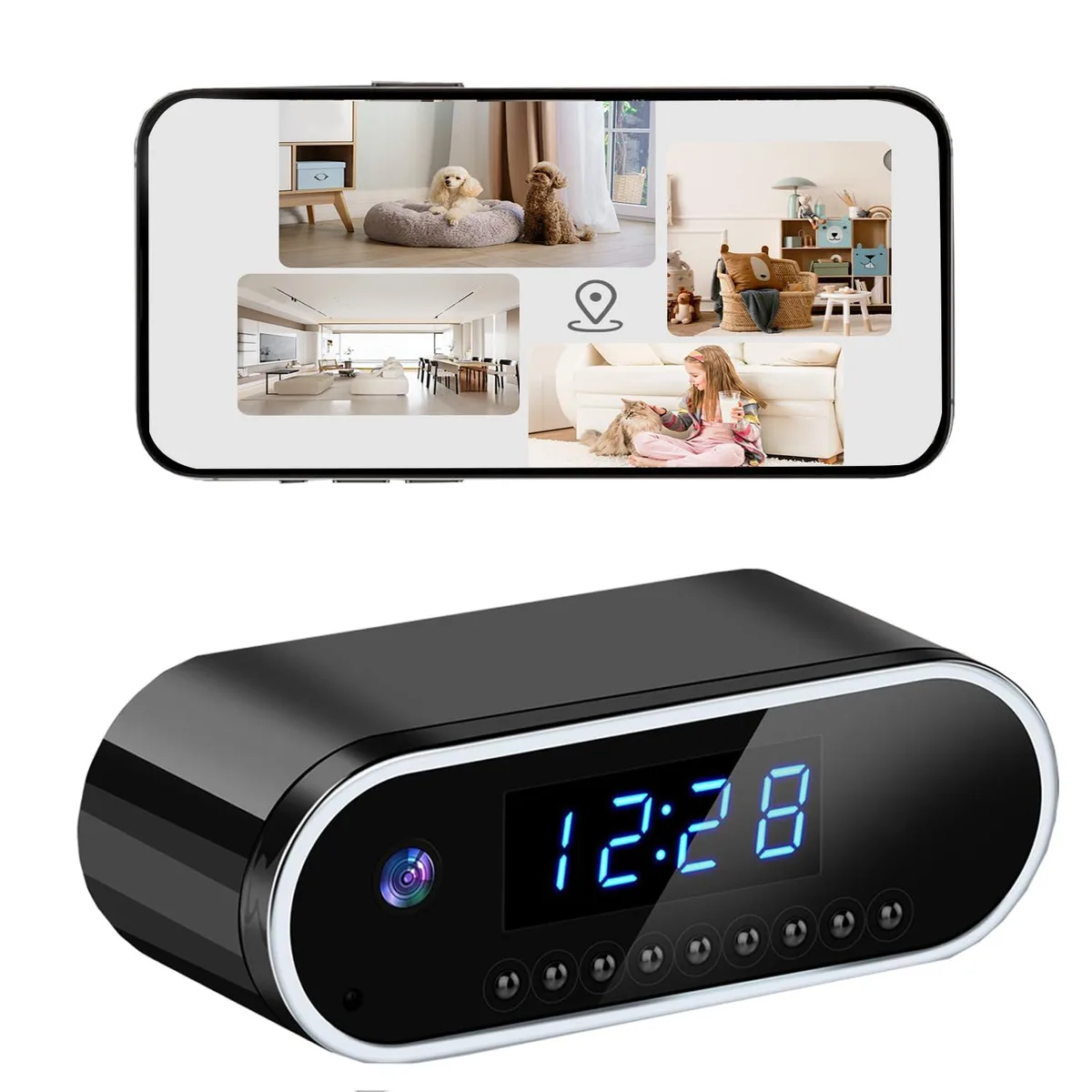  Clover Z10-N Wireless Surveillance Clock 1080p 64G SD Card — product photo