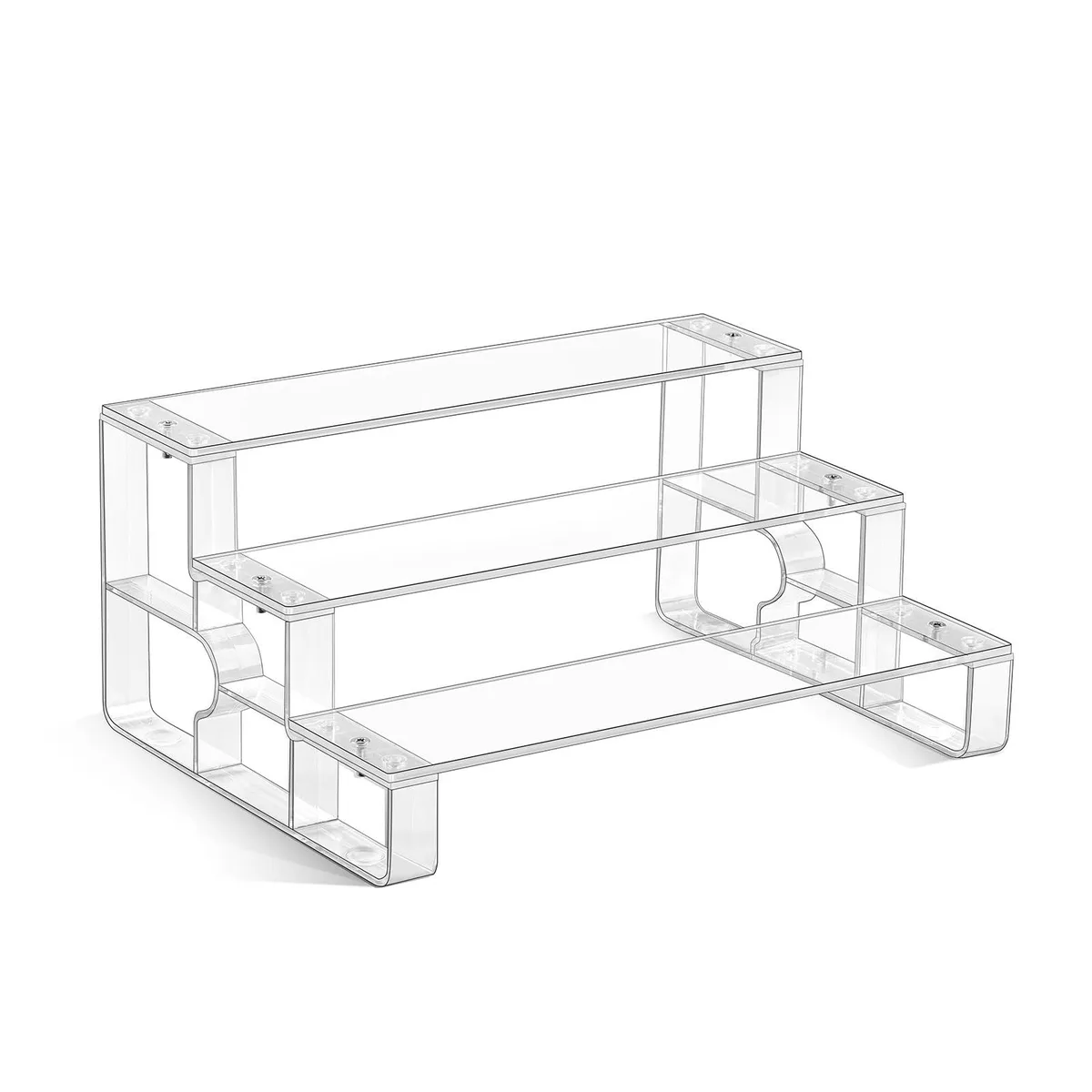 Avid 3-Tier Clear Acrylic Display Stand 3.5mm Thickened Panel — product photo