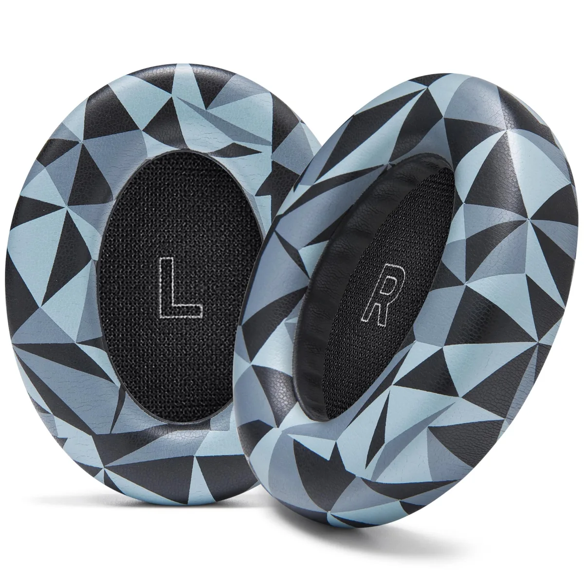 WC Wood WC Wood PadZ QC Ultra Upgraded Earpads Geo Grey 2 in 1 Accessory — product photo