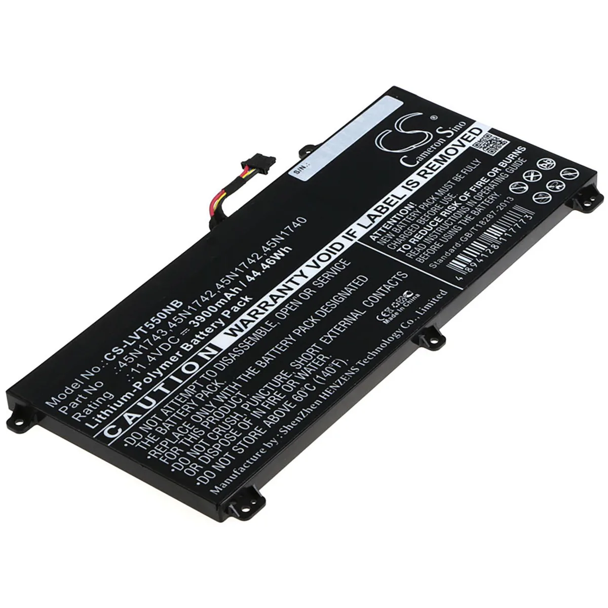 Cameron &amp; Co Cameron &amp; Co DS-CS-LVT550NB laptop battery 11.4V 3.9Ah Li-Polymer black — product photo