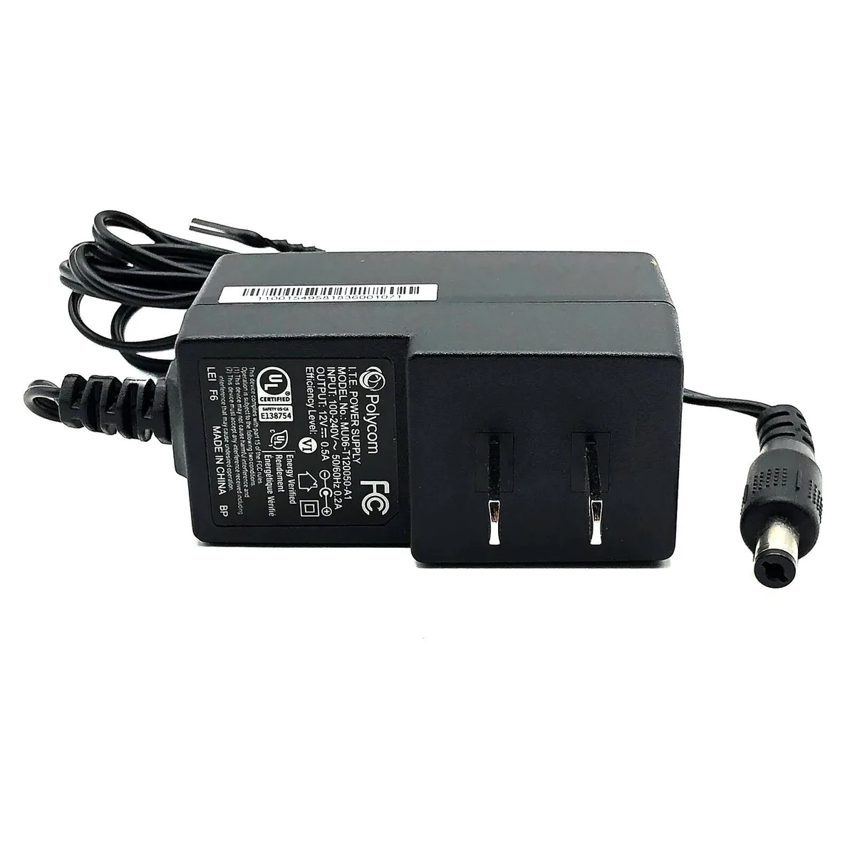 POLYCOM POLYCOM MU06-T120050-A1 12V 0.4A 6W power adapter — product photo