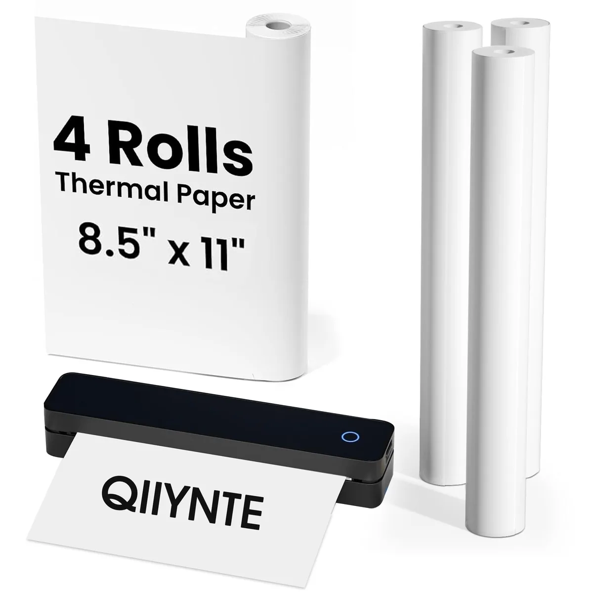  QIIYNTE LT-PAPER-4R Thermal Receipt Paper 8.5 x 11" 4 Rolls — product photo