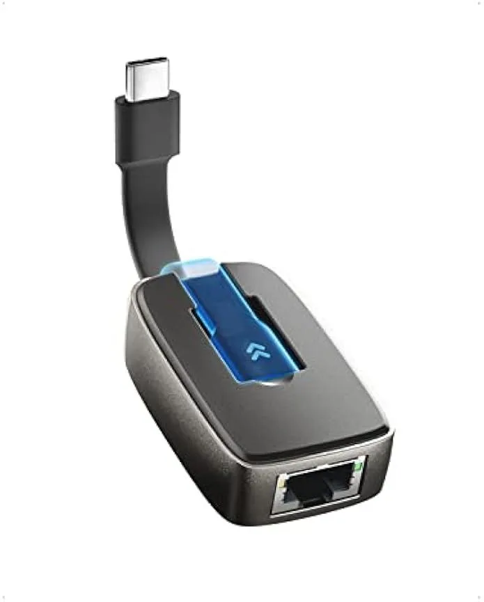 TAURKENAM TAURKENAM USB-C Ethernet Adapter Gigabit Foldable Thunderbolt 3 — product photo