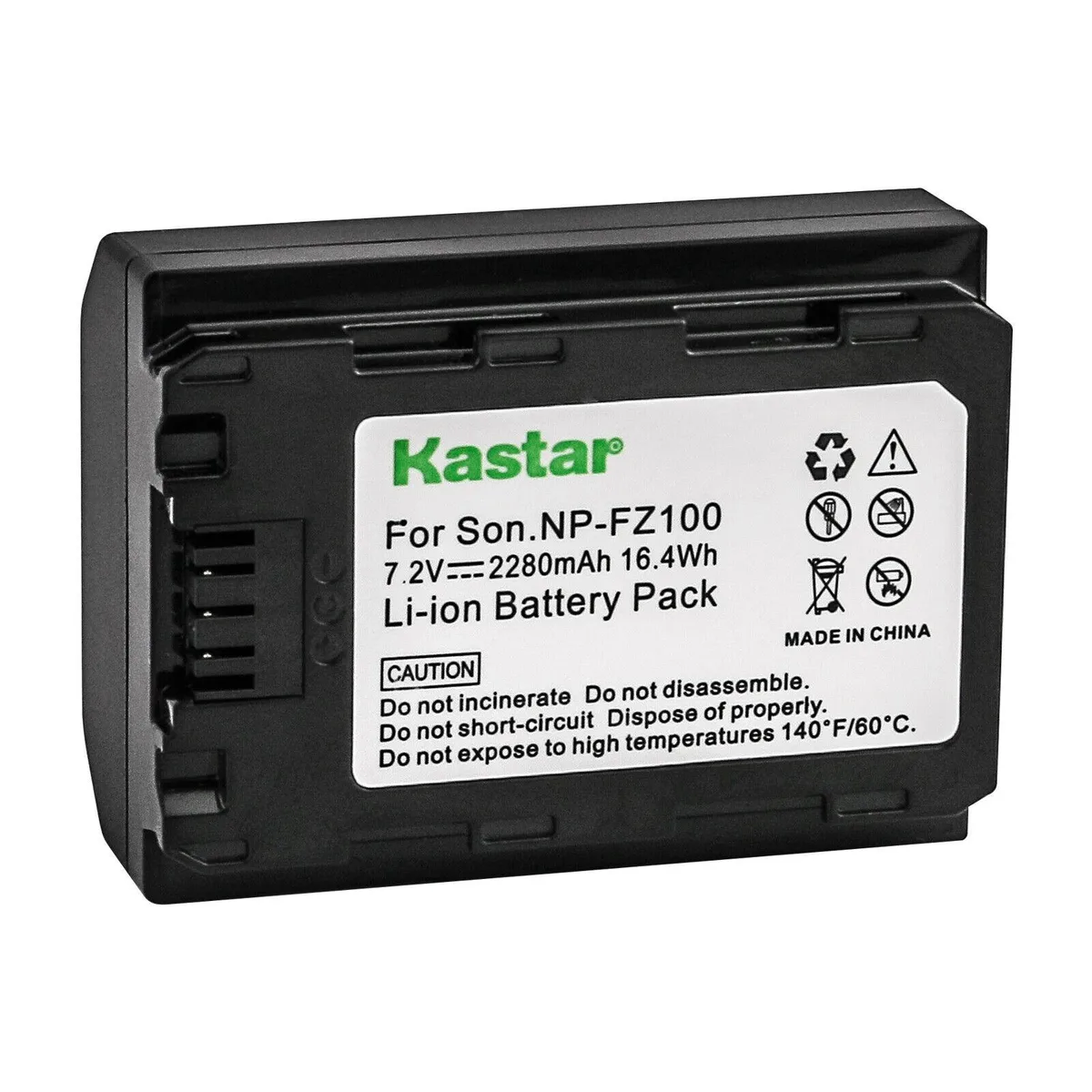 Kastar Kastar NP-FZ100 2280mAh 7.2V 16.4Wh Li-ion camera battery — product photo
