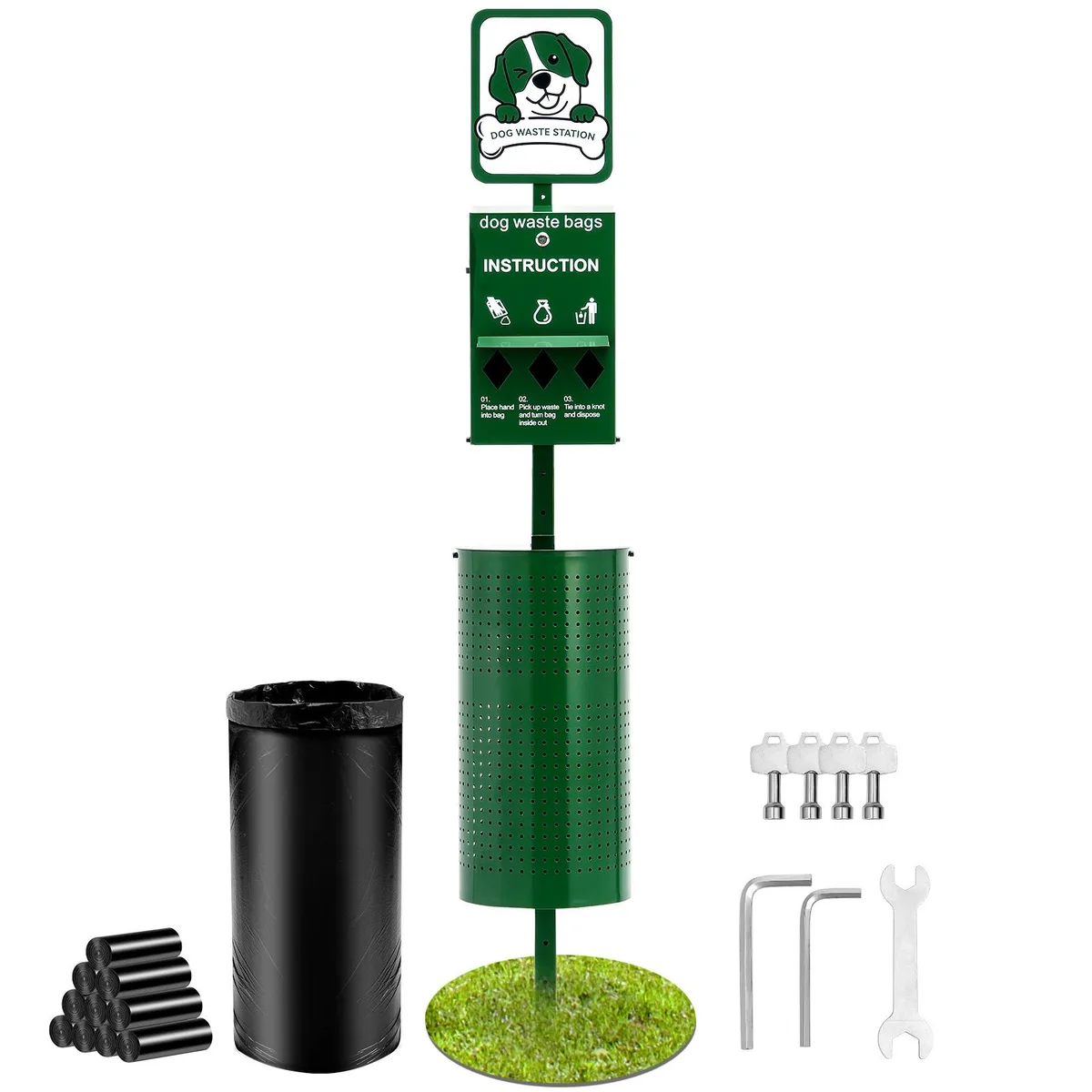 VEVOR VEVOR HBD008-2 Dog Waste Station 11.5 Gal Green — product photo