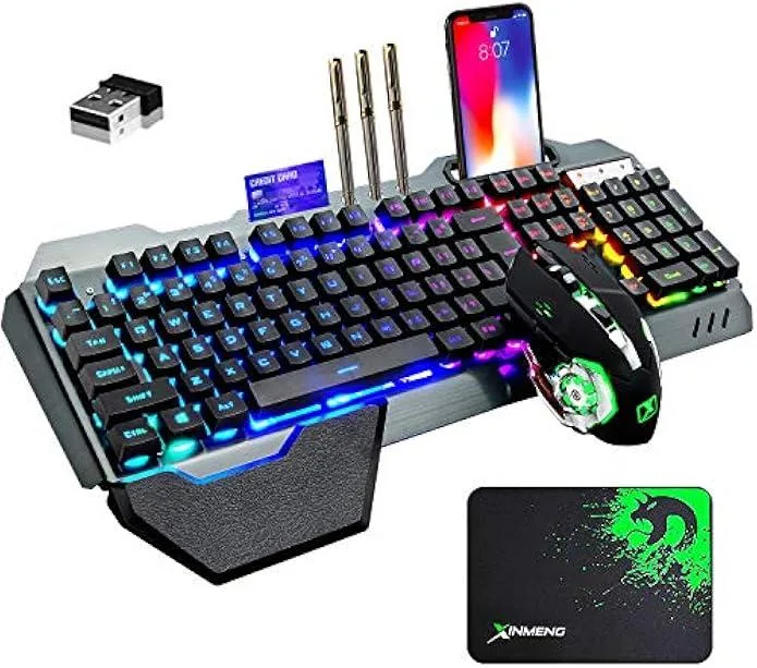 TAURKENAM TAURKENAM Wireless Gaming Keyboard and Mouse Combo (Black) 4000mAh KB 800mAh Mouse 16 RGB 2.4G — product photo