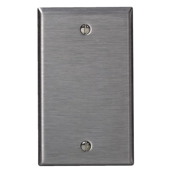 Leviton Manufacturing Co. Leviton 84014 1-Gang Blank Switch Plate Stainless Steel — product photo