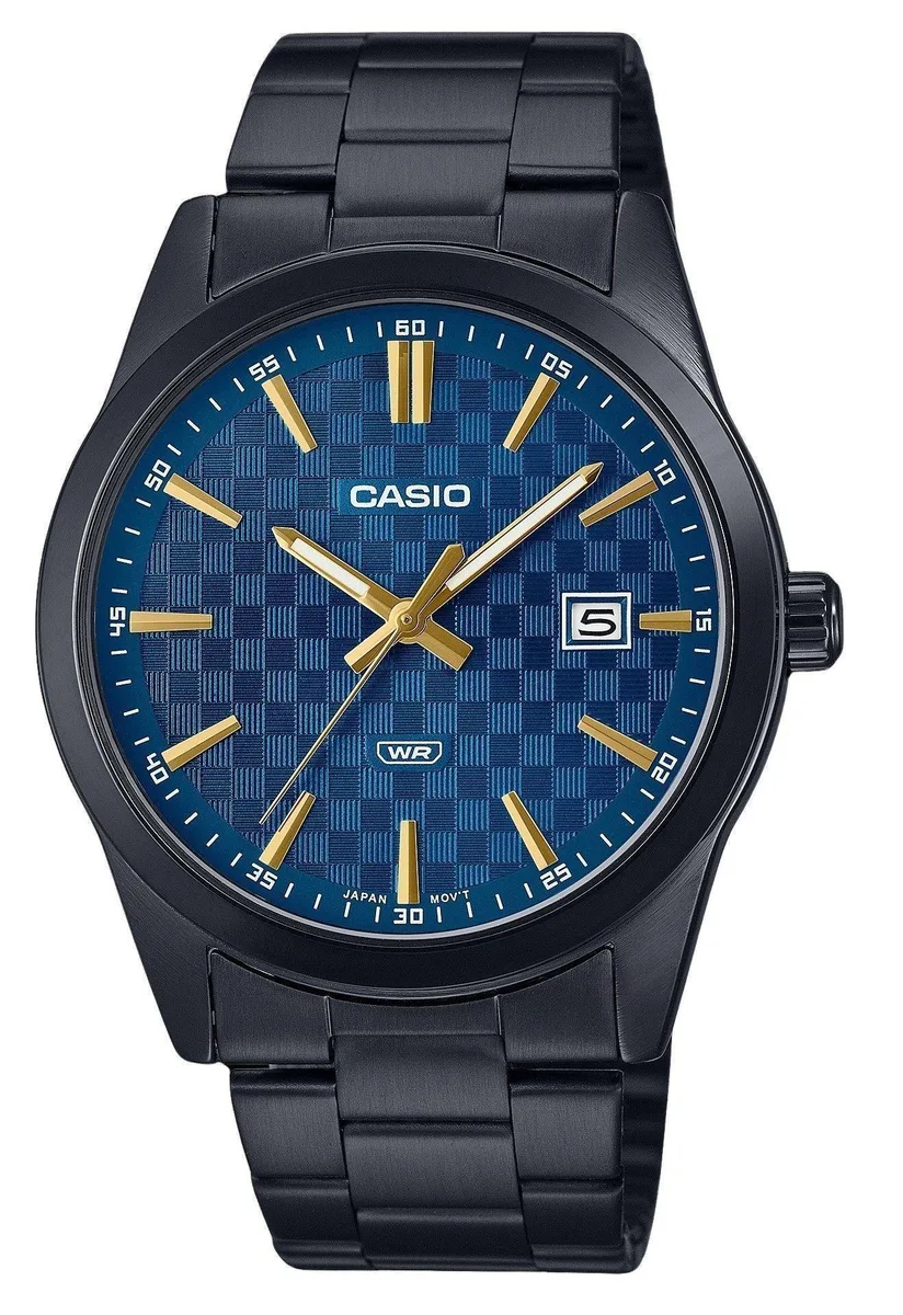 CASIO CASIO MTP-VD03B-2A blue dial dress quartz watch — product photo