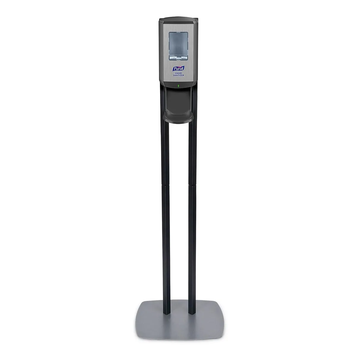 GOJO GOJO 7416-DS PURELL CS6 Automatic Floor Stand Hand Sanitizer Dispenser Black/Chrome — product photo