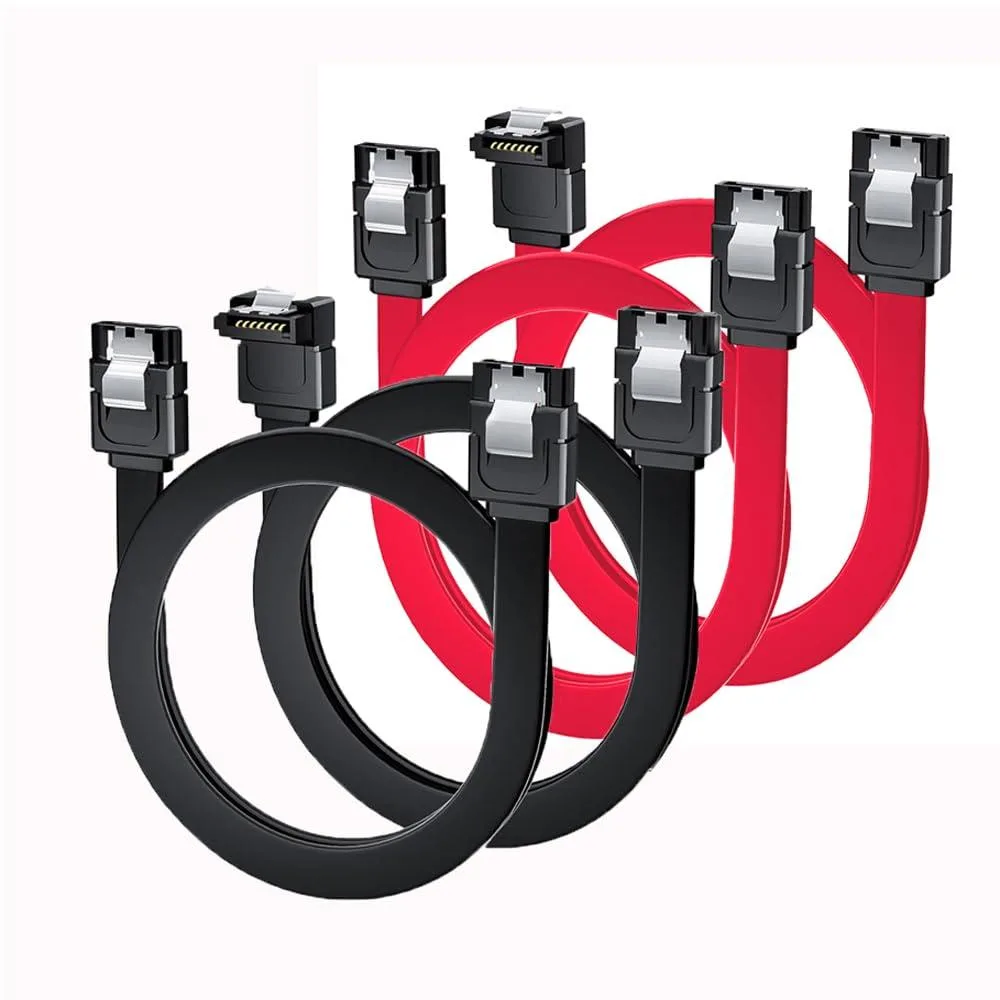  Aoiutrn JMH-01 SATA Cable III 4 Pack 90 Degree Right Angle Straight 50cm 6Gbps 3.0 — product photo