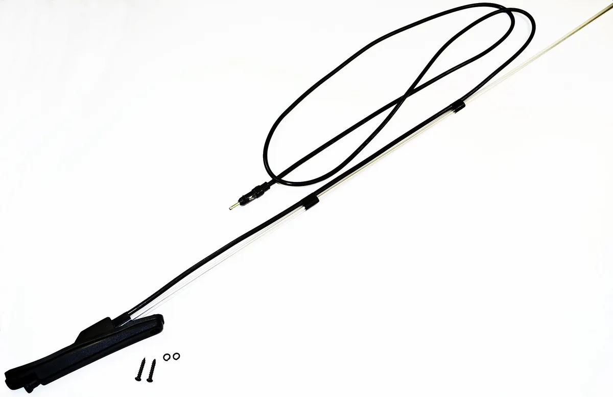 AntennaMastsRus AntennaMastsRus Manual Retractable AM-FM Antenna 33in Mast 75in Cable — product photo