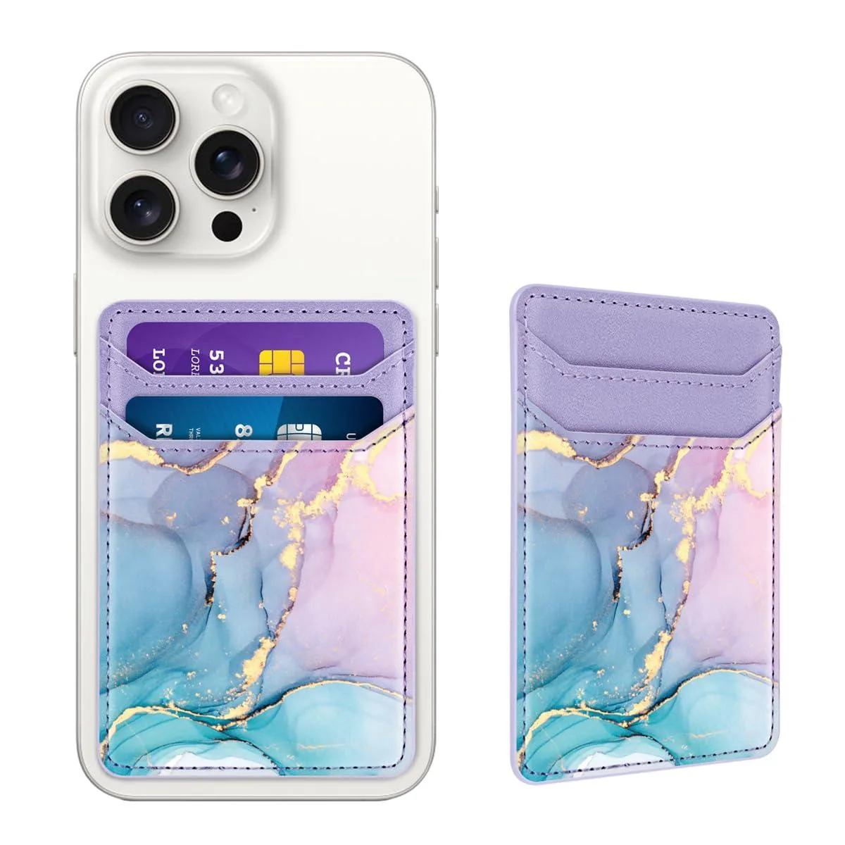  Wallet Blue Marble RFID 3.9*2.6*.1 inch — product photo