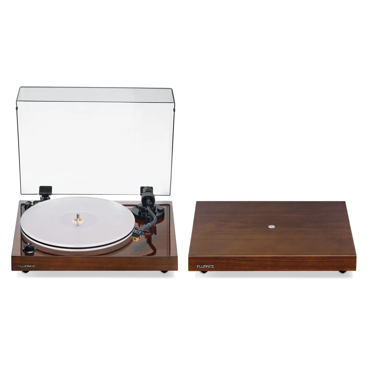 Fluance Fluance RT85NWIB40 Turntable with Nagaoka MP-110 Cartridge &amp; Isolation Base - Natural Walnut — product photo