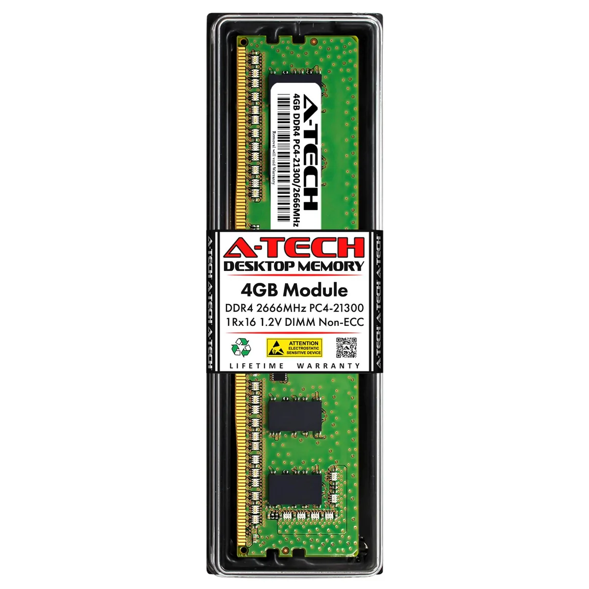 A-Tech A-Tech 4GB DDR4 2666MHz CL19 Dell AA086414 SNPCND02C/4G Desktop RAM — product photo