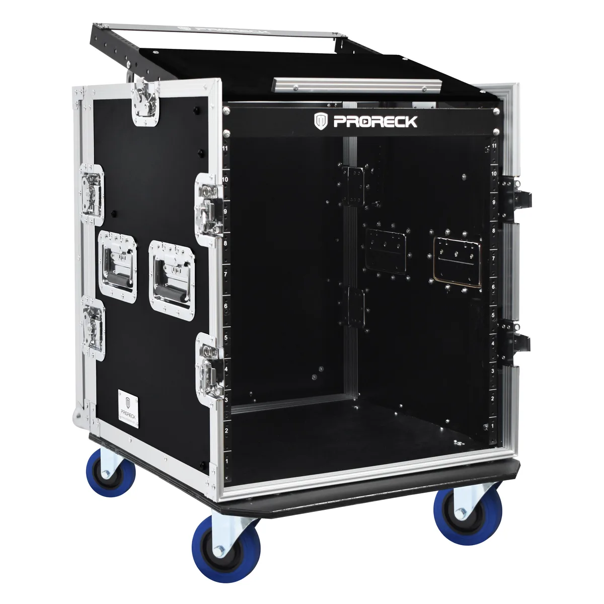 PRORECK PRORECK 12U Rack Case with Slant Mixer Top, Casters, 20'' Depth — product photo