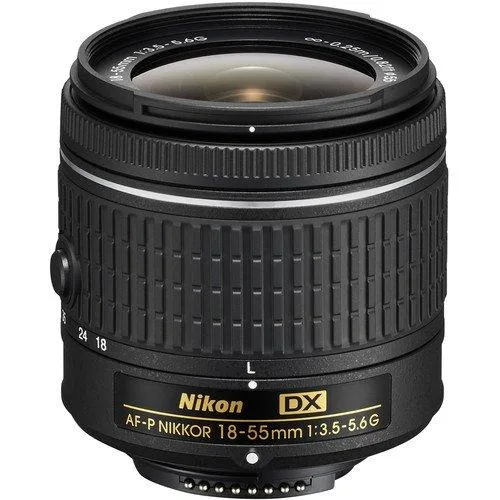 Nikon Inc Nikon AF-P DX NIKKOR 18-55mm f/3.5-5.6G VR camera lens — product photo