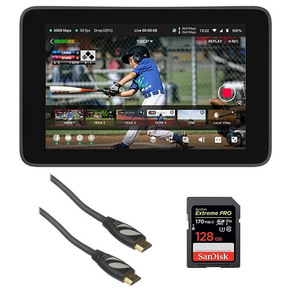 YoloLiv YoloLiv YoloBox Ultra Video Capturing Device with 128GB Card and HDMI Ethernet Cable — product photo