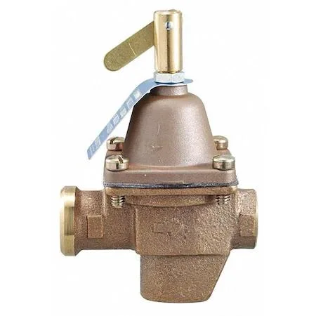 Bronze pressure regulator with threaded connections and adjustment knob