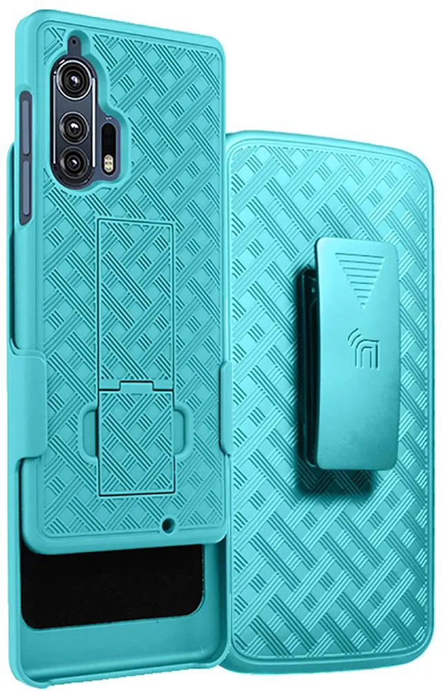 Nakedcellphone Nakedcellphone Kickstand Case + Belt Clip Holster Combo for Motorola Edge+ (2020) Mint — product photo