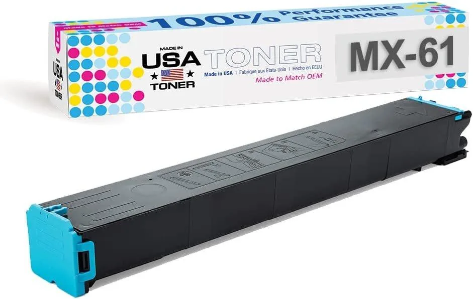 MADE IN USA TONER MADE IN USA TONER MX-61NT Cyan Toner Cartridge 24000 pages — product photo