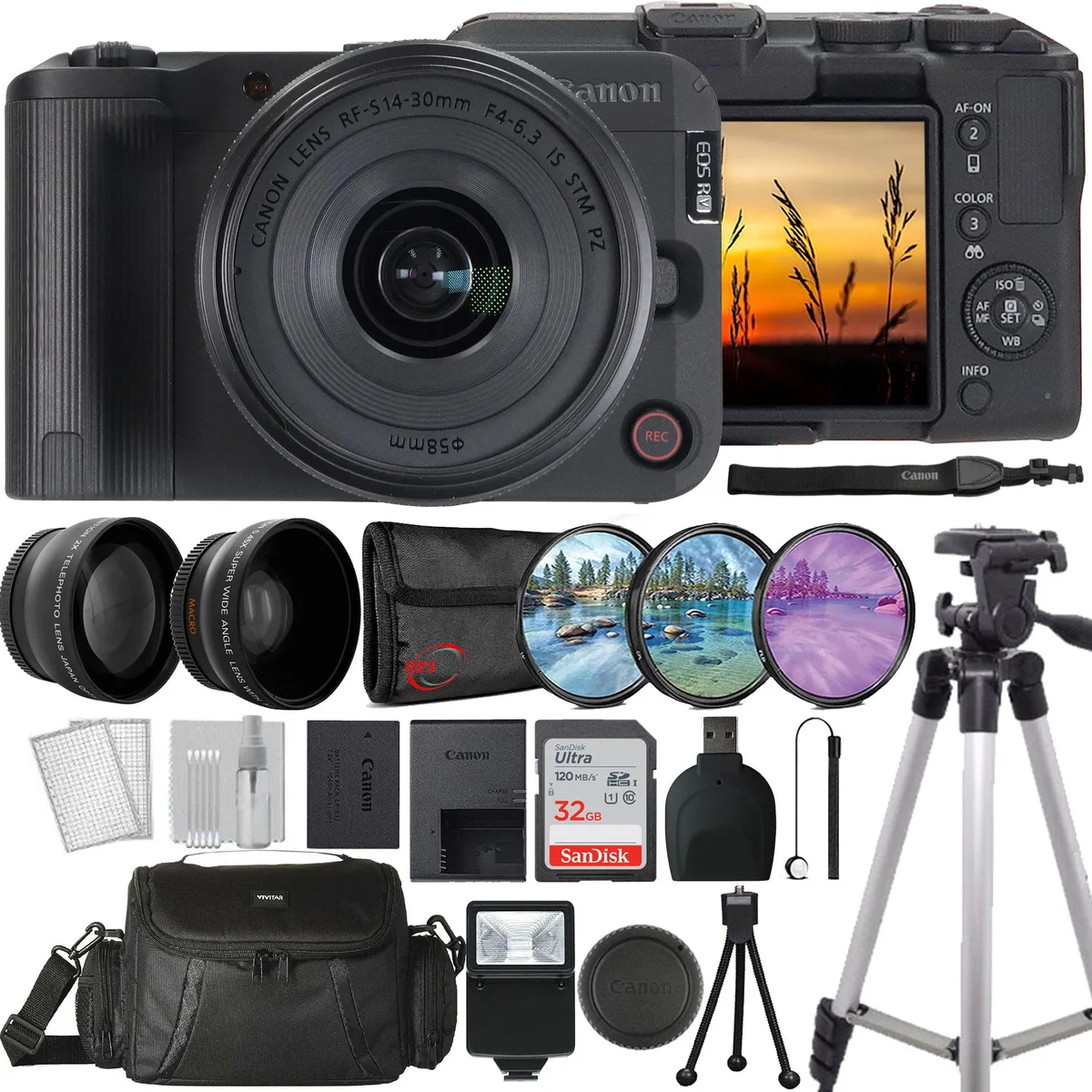 Canon Canon EOS R50 V 24.2MP Compact Mirrorless Camera Kit with RF-S 14-30mm f/4-6.3 IS STM PZ Lens — product photo