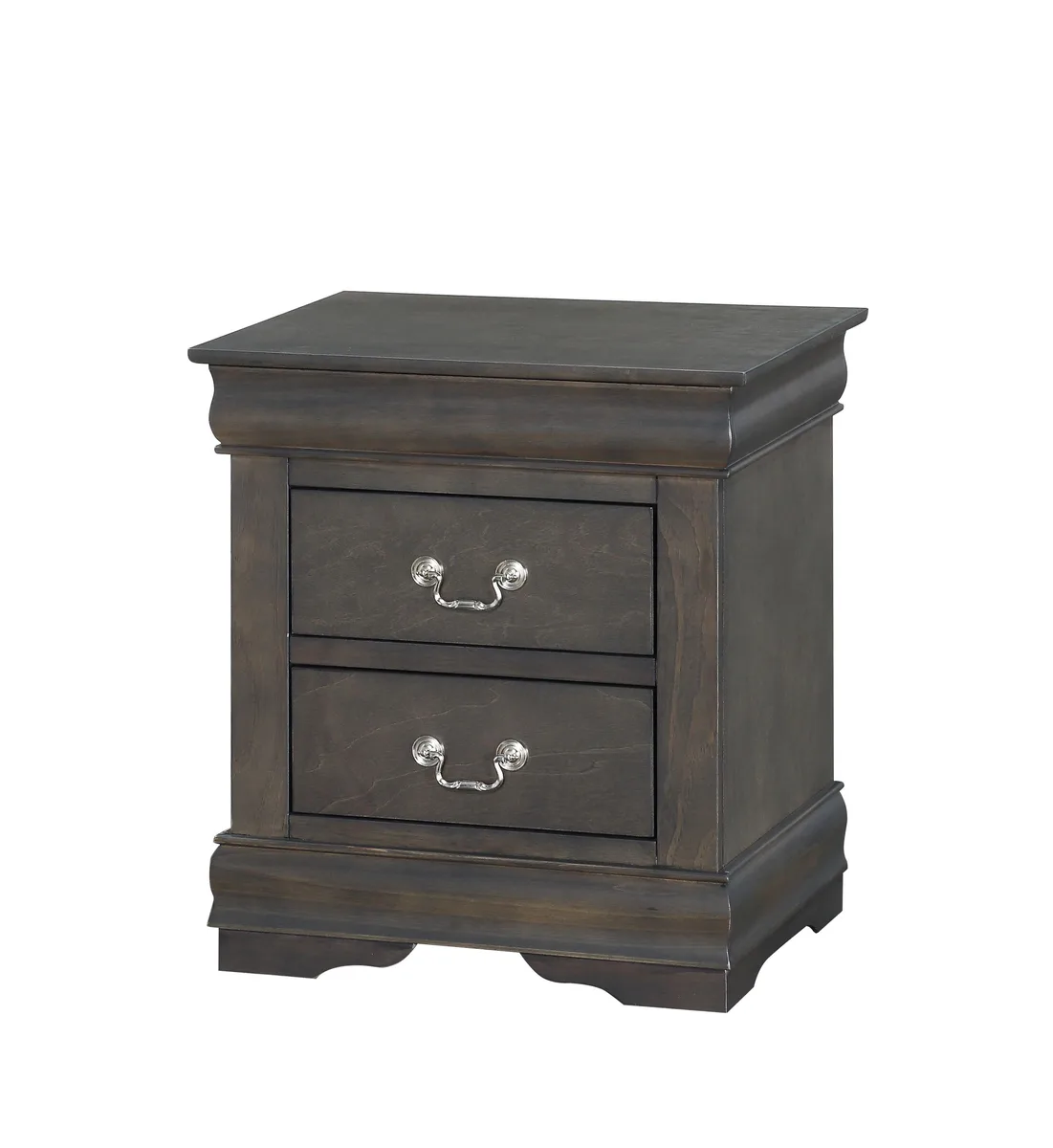 tuphen tuphen Dark Gray Nightstand 2-Drawer Bedroom Set — product photo