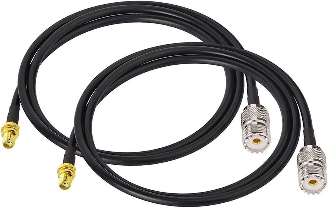 usbroway usbroway SMA Female to UHF SO239 Female RG58 Coaxial Cable 1m 2-Pack — product photo