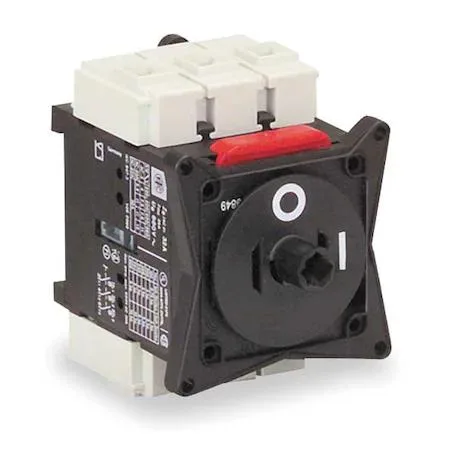 SQUARE D V2 three-pole enclosed load-break switch, non-metallic housing, DIN-rail mount