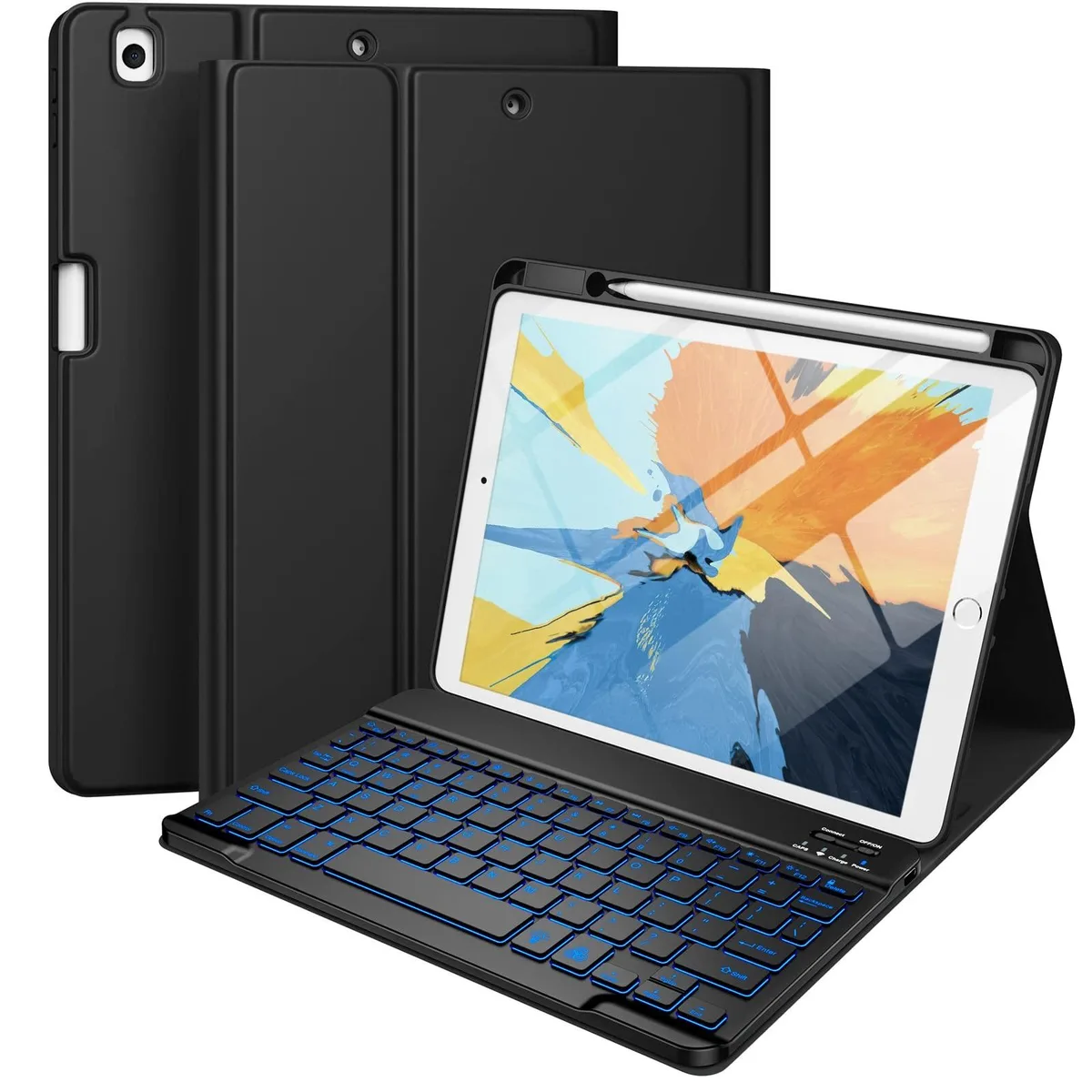 Barrow Mods Barrow Mods 2 in 1 Accessory Keyboard Case 10.2/10.5" 7-Color Backlit 400mAh Black — product photo