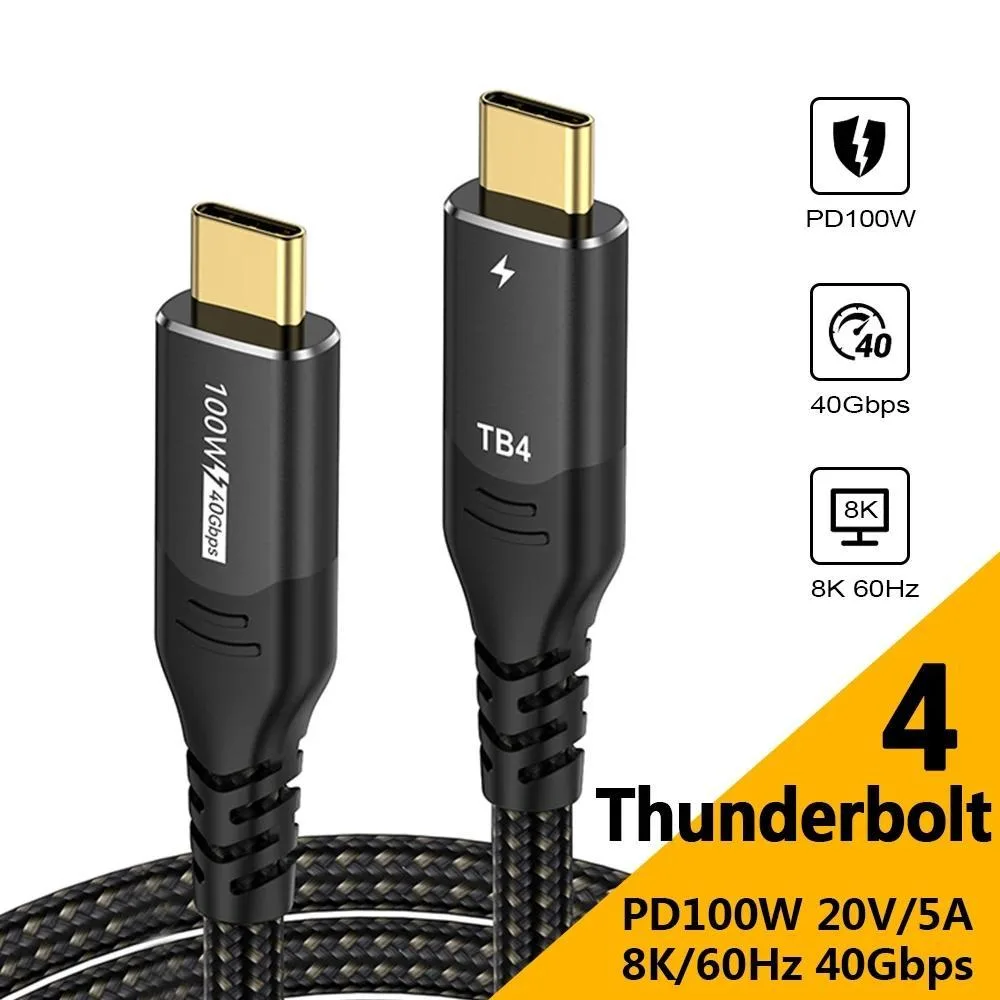 AUBEAMTO AUBEAMTO TJ-A323 USB4 Thunderbolt 4 Cable 40Gbps 100W 8K 6.6 ft — product photo