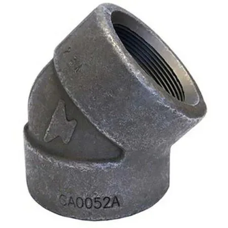 Anvil Anvil 0361111404 black forged steel 45 degree elbow class 3000 coupling — product photo