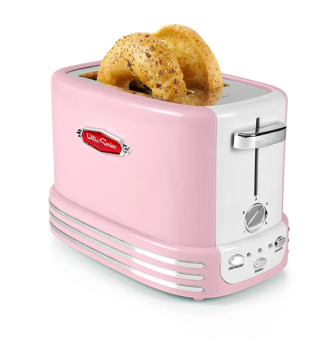  Nostalgia Electrics Retro Wide 2-Slice Toaster Pink — product photo