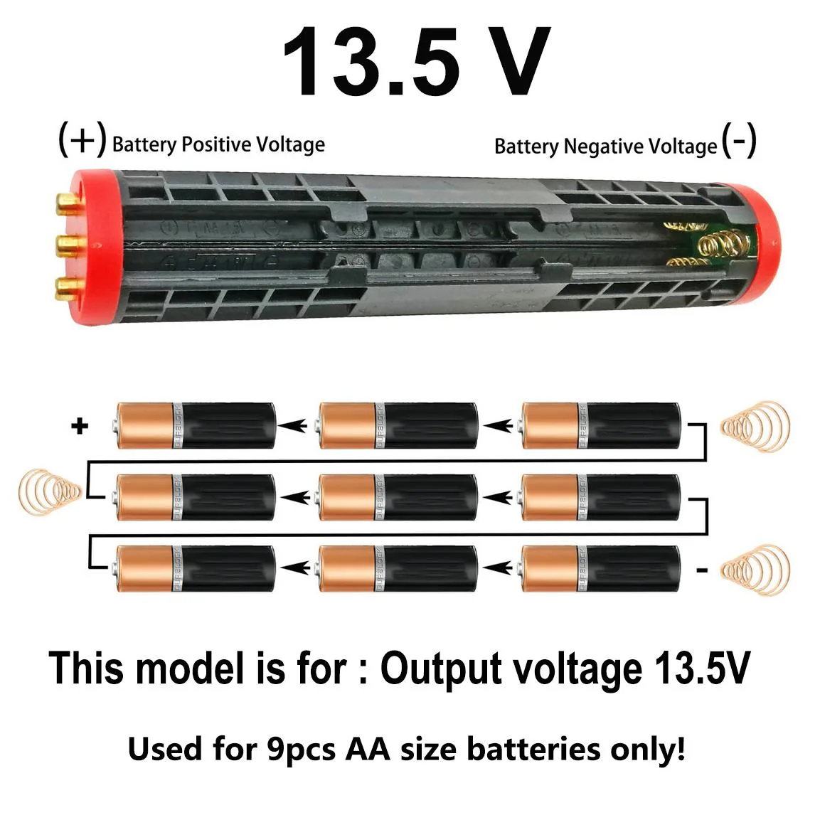 OEMG OEMG FS-DB09A 9AA Battery Holder 4.5V Black — product photo