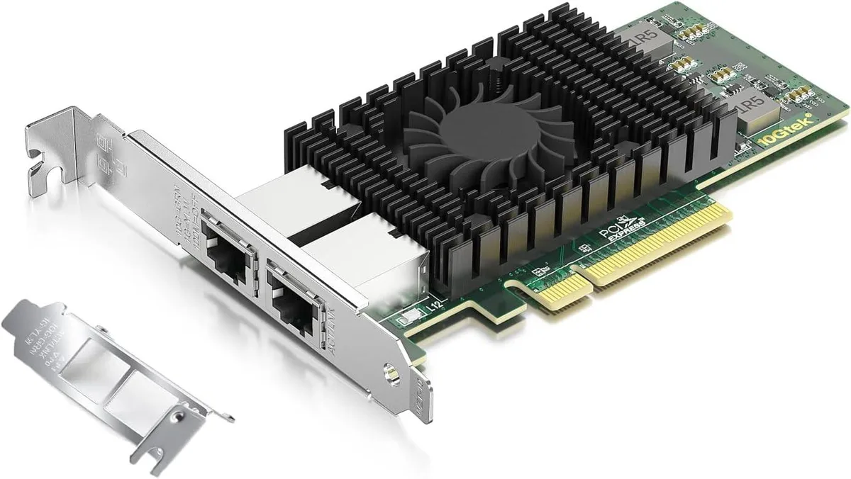 BFKK BFKK 10Gb PCI-E Network Card Dual RJ45 Intel X540-BT2 Chip — product photo